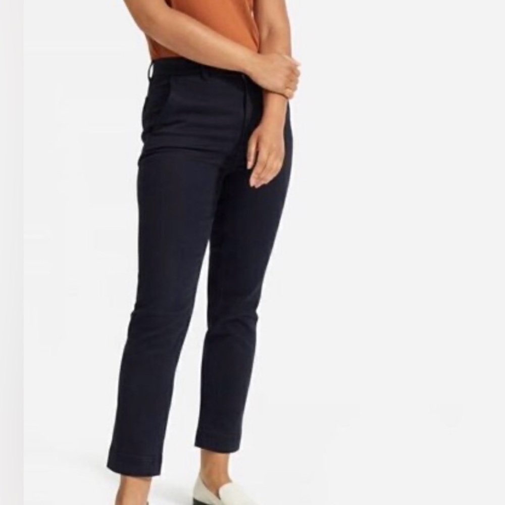 Everlane The Slim Leg Crop Ankle Pants | Navy | Size 0